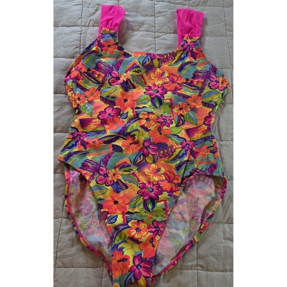 80s/90s‎ Vintage Gitano Bright Neon Swim Suit Women's 11/12